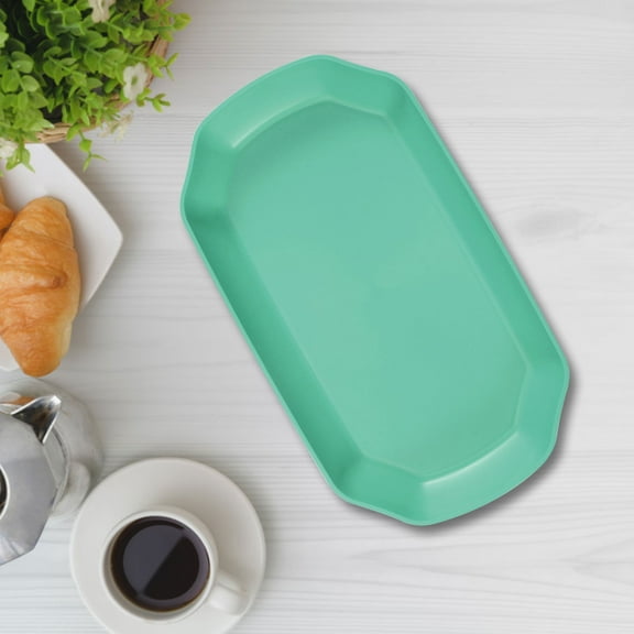 COM1950s Commercial Plastic Tray,Large Size Non-Slip Food Service Tray for Restaurant Burgers Cafeteria Home Use,Sturdy Octagonal Serving Dish