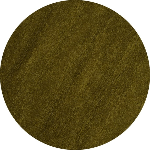 Ahgly Company Indoor Round Abstract Green Contemporary Area Rugs, 7' Round
