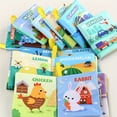 thumbnail image 2 of NAOJIE Soft Cloth Crinkle Books Early Education Interactive Stroller Car Seat Sensory Toys with Tails Newborn Development Gifts for 0-6 Months Infants Toddler Baby Boys Girls(Sea World), 2 of 9