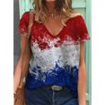 thumbnail image 1 of Camiseta con estampado de Graffiti para mujer, Tops holgados de manga corta con cuello en V, camiseta informal Vintage para mujer, Jersey Tie Dye de calle 2022, 1 of 4