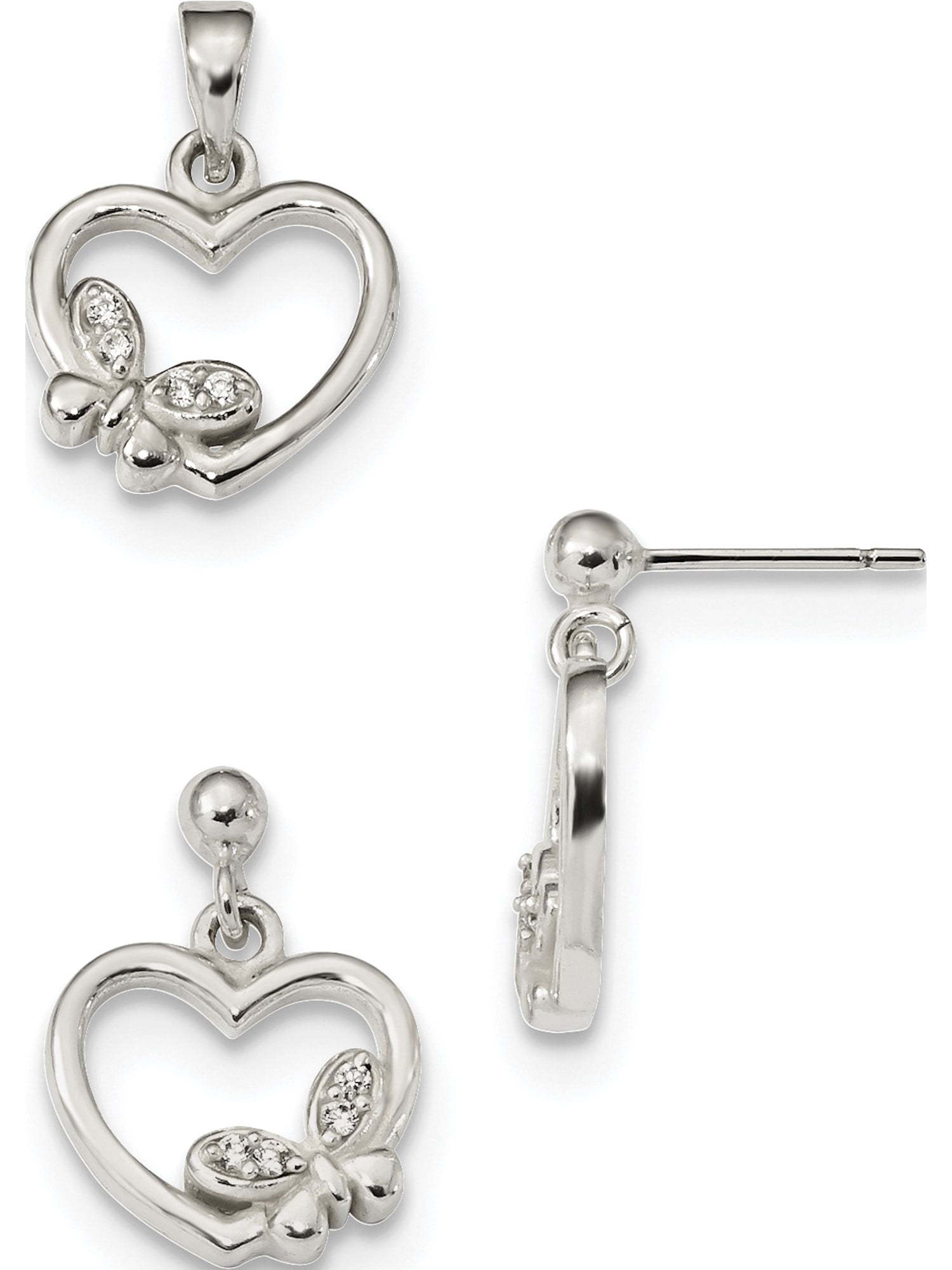 Jewel Tie Sterling Silver Polished Bunny Pendant