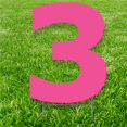 thumbnail image 1 of Advanced Graphics 3348 20 x 15 in. Number 3 Yard Sign, Pink, 1 of 1