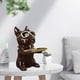 thumbnail image 4 of Estatua de bulldog, genial, creativa, decorativa, moderna, bandeja, artesanía para la mesa del comedor. marrón, 4 of 9