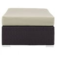 thumbnail image 5 of Modway Convene Outdoor Patio Fabric Rectangle Ottoman in Espresso Beige, 5 of 5