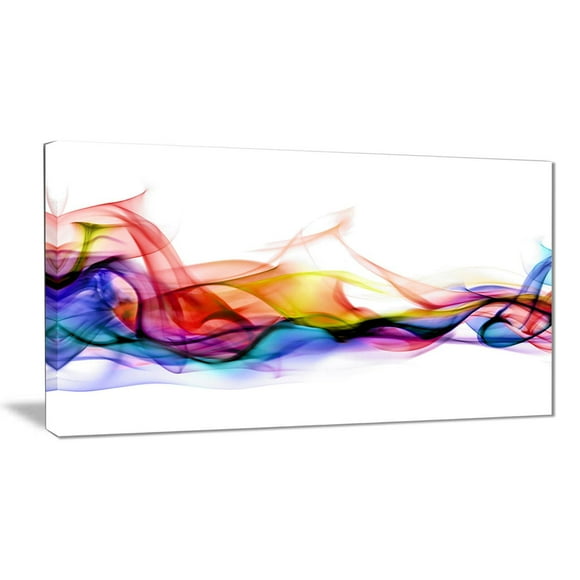 Design Art Abstract Smoke Contemporary Artwork Canvas Print