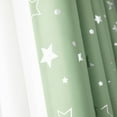 thumbnail image 6 of Moon Curtains Star Curtains Navy Star Blackout Curtains for Kid's Bedroom - Grommet Thermal Insulated Room Darkening Printed Curtains for Living Room green 100*200cm, 6 of 9
