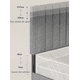 thumbnail image 5 of Zocalo Base de Cama  Full Size | Cama con Almacenamiento, Respaldo Ajustable y 4 Cajones-Gris claro, 5 of 9