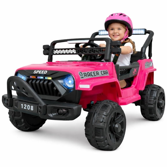 Carro Montable Eléctrico 4x4 Yei Cosmo 12V Rosa con Control Remoto USB Bluetooth