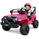 thumbnail image 1 of Carro Montable Eléctrico 4x4 Yei Cosmo 12V Rosa con Control Remoto USB Bluetooth, 1 of 8