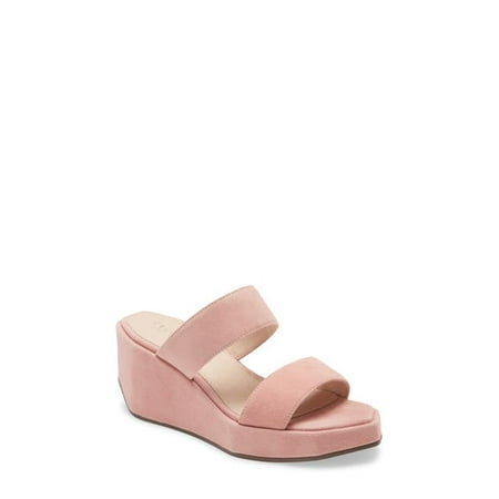 

Cecelia New York BAILY Blush Open Toe Platform Slide Sandal Open Toe Wedge Mule (10 PINK)