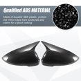 thumbnail image 4 of Pair Car Rear View Driver Passenger Side Mirror Cover Cap Overlay Black Carbon Fiber Pattern for Volkswagen Passat 2019-2023 Mirror Guard Covers, 4 of 6