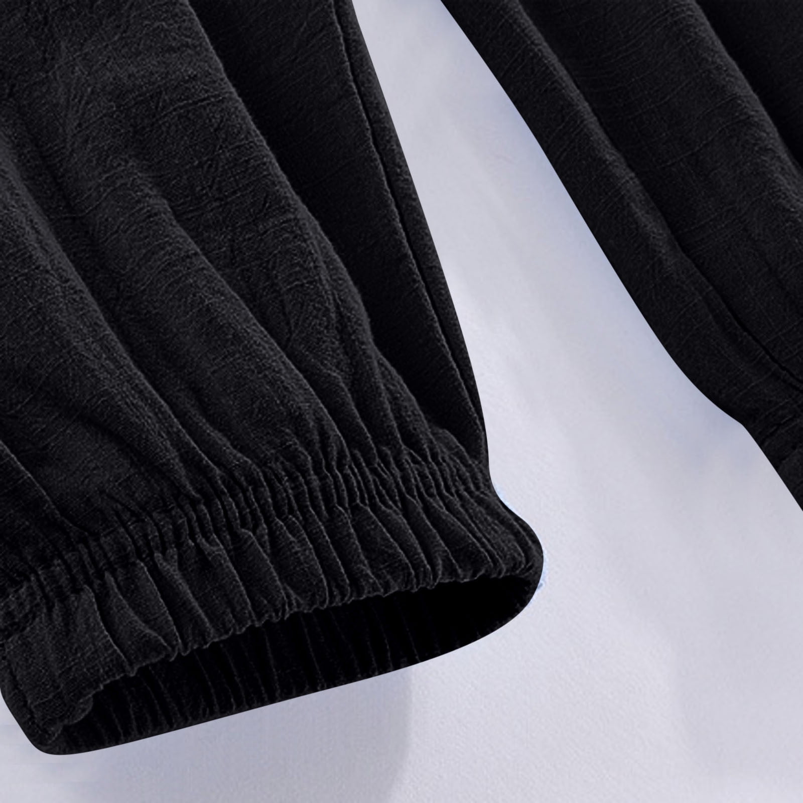 BXINGOHAI Boys Cotton Linen Pants Childrens Slim Fit Straight Leg Pants Drawstring Elastic Waist Pant With Pocket Casual Outwear Pants