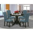 thumbnail image 4 of East West Furniture Dining Room Set Black, SHCE5-BLK-21, 4 of 4