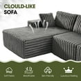 thumbnail image 4 of FIONA'S MAGIC Cloud Sectional Couches,Modular Sofa with Deep Seat, Sponge Compression Sofas, Gray, 4 of 7