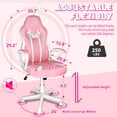 thumbnail image 3 of JOYFLY Ergonomic Gaming Chair Sturdy Office Computer Chair PU Leather, 250lb Load, Rabbit Ears, Pink, 3 of 7