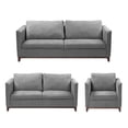 thumbnail image 1 of Sala Oslo Dicasa 3 Piezas (Sofá, Love Seat y Sillón) Gris Oscuro, 1 of 8