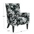 thumbnail image 5 of HL Home Furnishings Shelter High Back Wingback Chair in Velvet Black Cow Print, 5 of 11