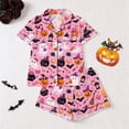 thumbnail image 3 of WOYY Halloween Pajama Set Girls Cute PJs Graphic Short Sleeve Top Shorts Sets, Sizes 3-14, 3 of 4