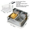 BENTISM Commercial Electric Deep Fryer Countertop Deep Fryer Dual