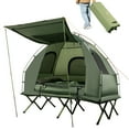 thumbnail image 3 of Biotree 2-Person Foldable Off-Ground Camping Cot Tent with Pop Up Shelter and Wheeled Carry Bag, 3 of 11