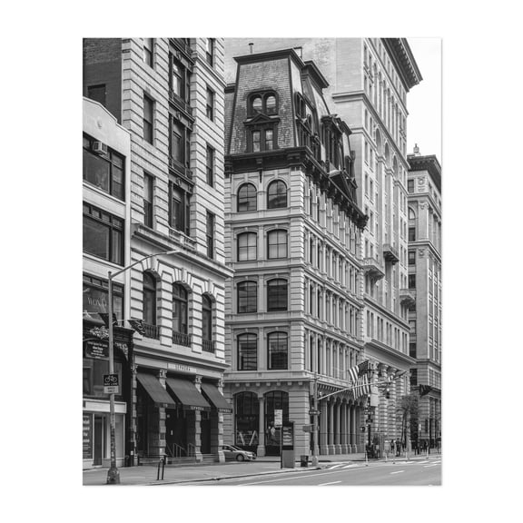 5th & 19th, Flatiron B&W - Manhattan New York Photography Unframed Wall Art Print 8 x 10 inches