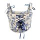 thumbnail image 4 of ICHUANYI Clearance Women Casual Sexy Eyelet Lace-up Floral Print Fishbone Court Vintage Corset Straps Tank Top(Blue, L) ICHUANYI WER2023080700849, 4 of 9