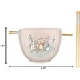 thumbnail image 2 of Silver Buffalo Disney Winnie the Pooh Featuring Piglet, Eeyore, Tigger, Rabbit, and Roo Group Hug Ceramic Ramen Noodle Rice Bowl with Chopsticks, Microwave Safe, 20 Ounces, 2 of 4