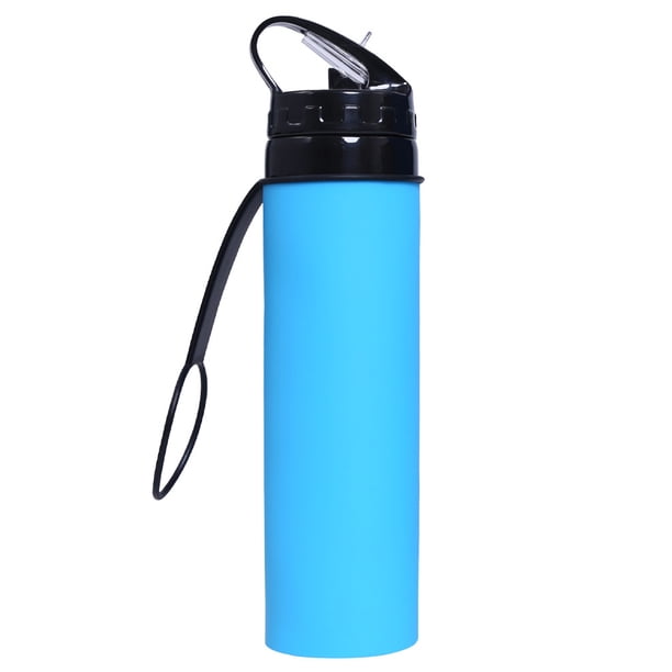 Botella deportiva de silicona reutilizable Wdftyju 600 ml suave plegable para El hogar y la oficina