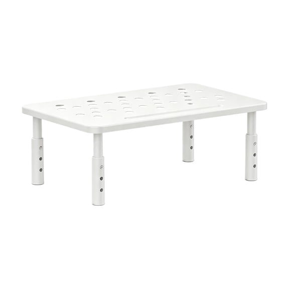 Mntpdp 3‑Height Adjustable Metal Pet Feeder Stand, Raised Feeding Station for Cats and Small‑Medium Dogs, Neck‑Friendly Elevated Food Bowl Riser(White)