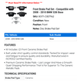 thumbnail image 2 of Front Brake Pad Set - Compatible with 2008 - 2010 BMW 528i Base 2009, 2 of 2