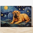 thumbnail image 4 of Chinese Dog Canvas Van Gogh Starry Night Wall Art Gifts Canvas Wall Art Frame Music Artist Customized Canvas Framed Photo Art Work For The Bedroom(Gifts For Dog Lover ), 4 of 6