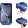thumbnail image 3 of Entronix Funda Resistente para iPhone XR, Triple Capa a Prueba de Golpes y Protección contra Caídas, Azul, 3 of 8