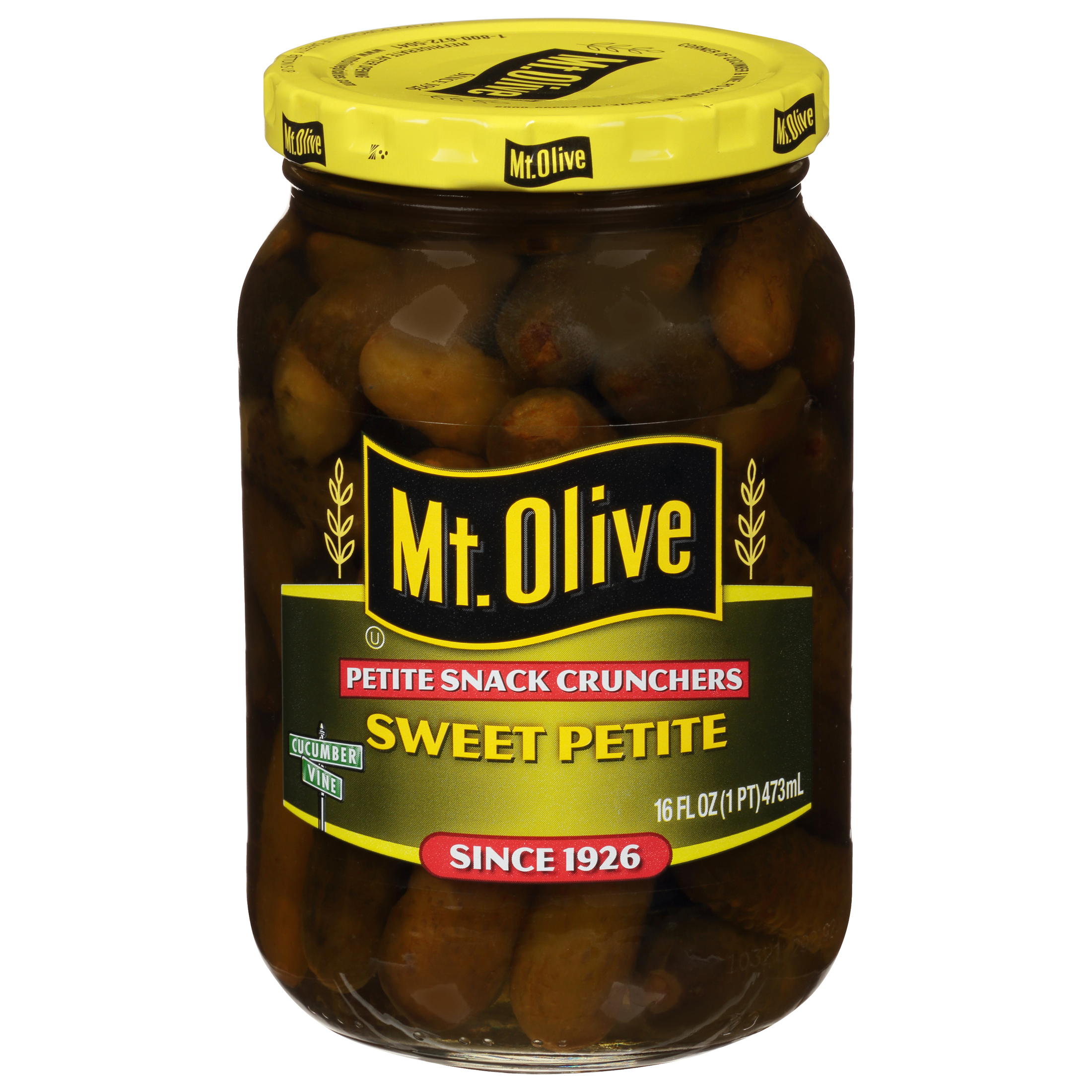 Mt. Olive Sweet Petite Snack Cruncher Pickles, 16 fl oz Jar - image 3 of 5