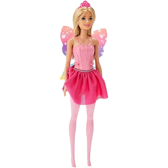 Barbie Dreamtopia Fairy Winged Doll - Blonde Hair, Pink Dress