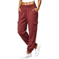 thumbnail image 3 of Jsaierl Womens Joggers Plus Size Baggy Elastic Waist Pants Bottoms Fall Drawstring Cotton Athletic Sweatpants with Pockets, 3 of 9