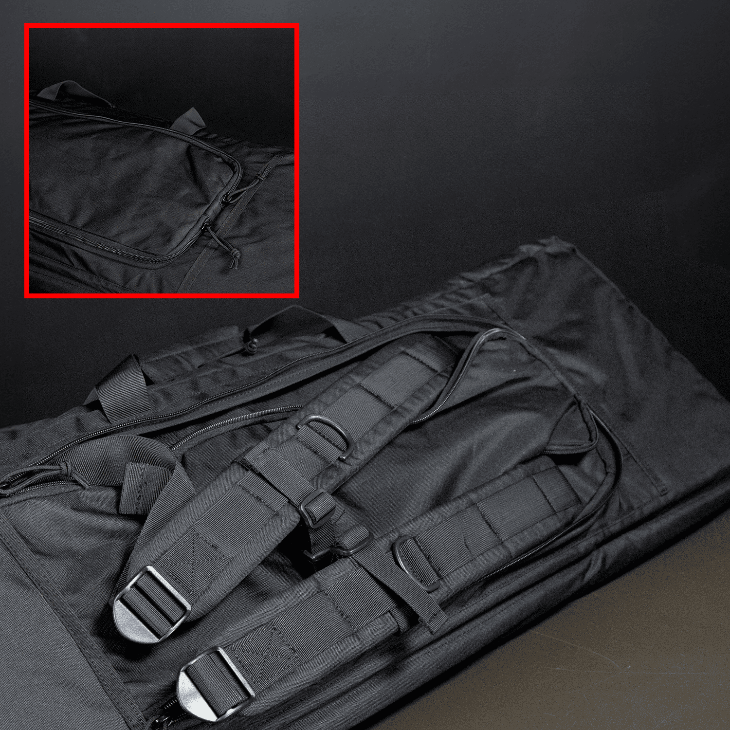 DDT 32" Padded Double Rifle Case with DDT Logo Patch, Color Black