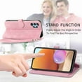 thumbnail image 7 of for Samsung Galaxy A32 5G Case for Women,Cute Wallet Case with Zipper Pocket Purse Flower Embossed PU Leather Card Slots Wrist Strap Flip Folio Protective Phone Cover for Samsung Galaxy A32 5G, Pink, 7 of 7