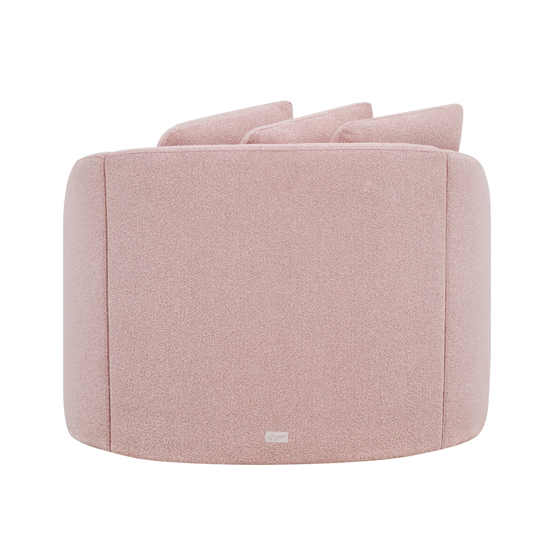 Beautiful Drew Accent Chair by Drew Barrymore, Pink Blush Boucle