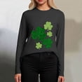 thumbnail image 6 of UngA St Patricks Day Shirt for Women Shamrock Long Sleeve Irish St Patty's Day Outfit Green Lucky Clover Crewneck Tee Tops,Size XXL, 6 of 8