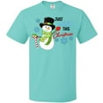 thumbnail image 3 of Inktastic Just Chillin' This Christmas Fun Snowman in Top Hat T-Shirt, 3 of 5