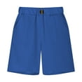 thumbnail image 3 of Mgmyaa Boys' and Girls' Shorts Summer Kids Cotton Linen Shorts Elastic Waist Bermuda Shorts Sizes: 4-14, 3 of 5