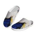 thumbnail image 2 of Rateoe Starry White Horse Print Women's Men's Cotton Knit Slippers Lightweight Memory Foam Indoor House Shoes with Anti-Skid Sole-40/41, 2 of 7