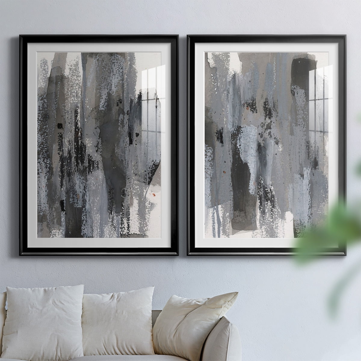 Wexford Home Loft Pastel III Premium Framed Print, 26.5" x 36.5" - Ready to Hang, Black (Set of 2)