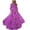 A-Purple730, variant on XIAOCHA Womens Floral Velvet Dress Flowy Elbow Sleeve Round Neck Maxi Dress Plush Elegant Evening Dresses