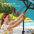 thumbnail image 5 of ACEGOSES 9ft LED Outdoor Patio Deck Solar Light Umbrellas w/ Tilt,Crank and 8 Ribs,Lake Blue, 5 of 8