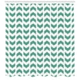 thumbnail image 3 of Ambesonne Chevron Shower Curtain, Abstract Zigzag Tribal, 69"Wx70"L, Teal White, 3 of 3