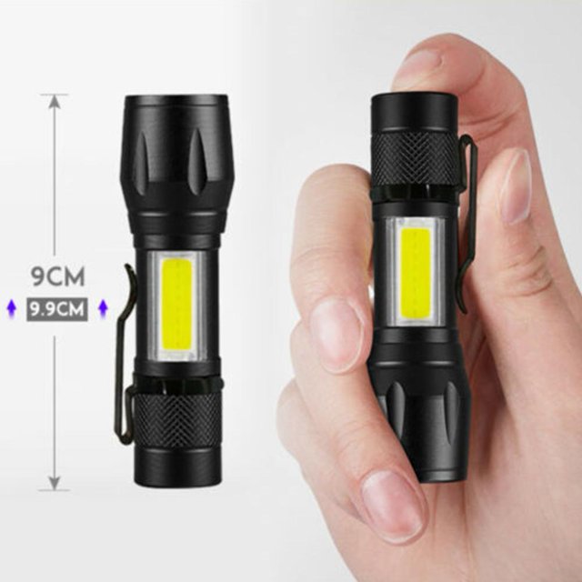 USB XPE+COB LED Linterna Recargable IPX4 3 Modos Luz de Antorcha de Emergencia Sywqhk Para Estrenar