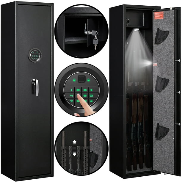 Kavey 35 Gun Rifle Safe, Biometric Fingerprint Long Gun Safe for Home