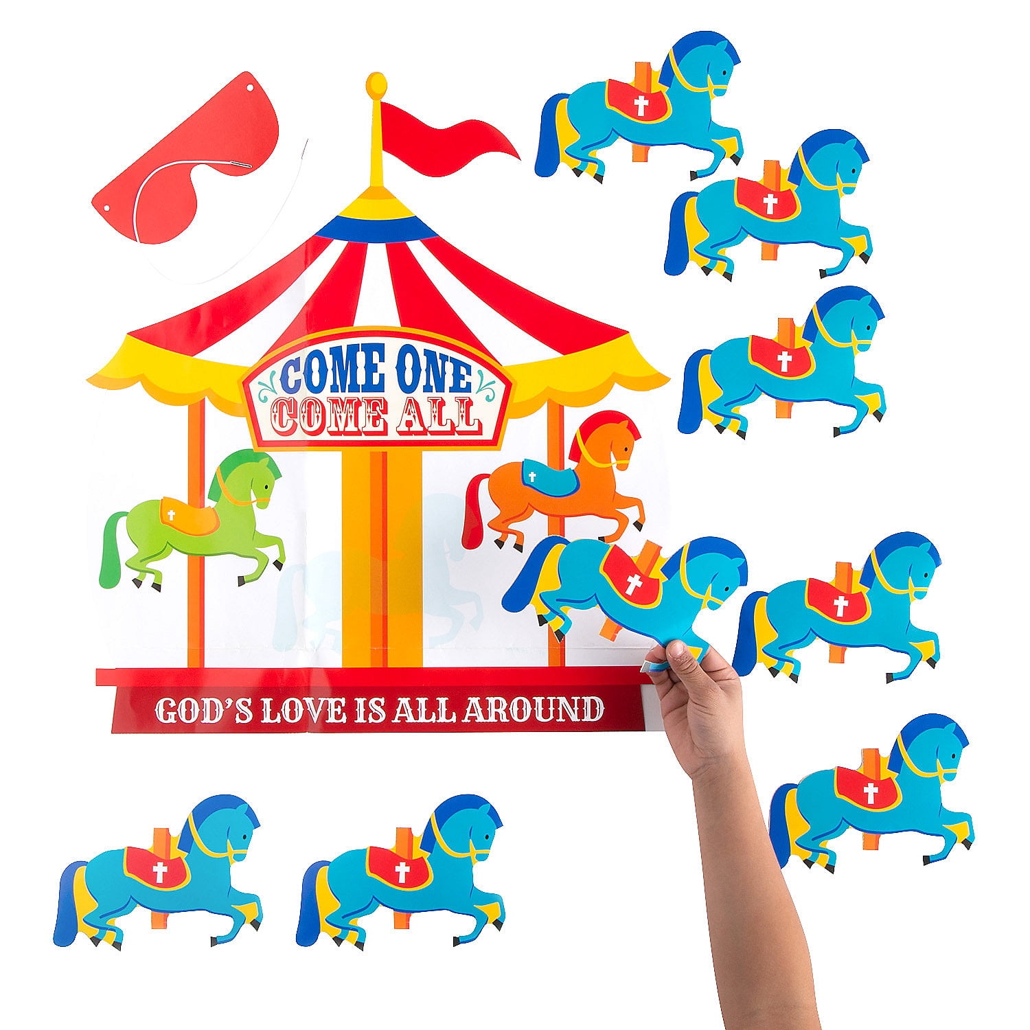 Faith Pin the Horse on the Carousel Game, Toys, Birthday, Party Favors, 2  Pieces - Walmart.com