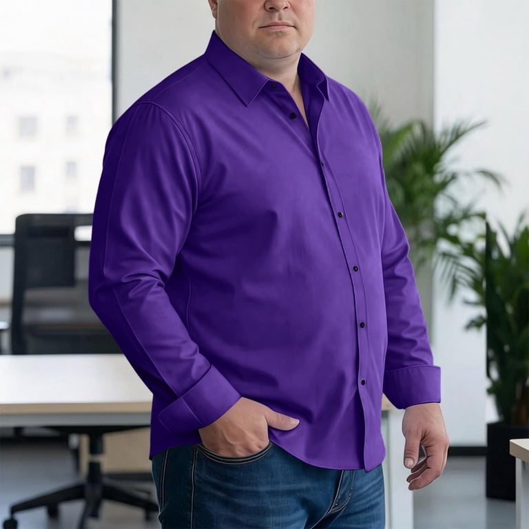 xxl dress shirts for men Oxford Big and Tall (Size Big-6XL Big&Tall) Button Down Long Sleeve Shirts Business Casual Collared Shirts Burgundy : Clothing, Shoes & Jewelry Tops for men Trendy Long Sleeve T Shirts CCRFTGI Mens Dress Shirts Big